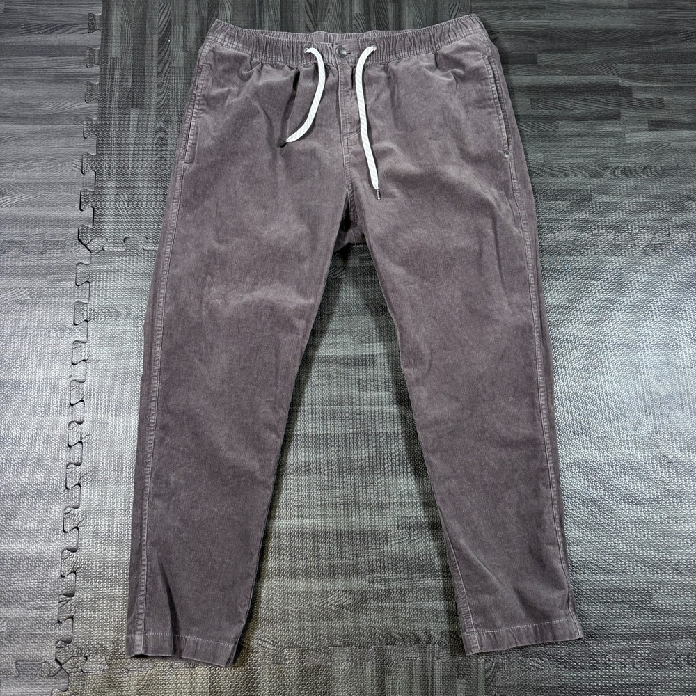 Vuori Pants Men XL Brown Corduroy Optimist Cocoa Drawstring V440 Stretch Relaxed